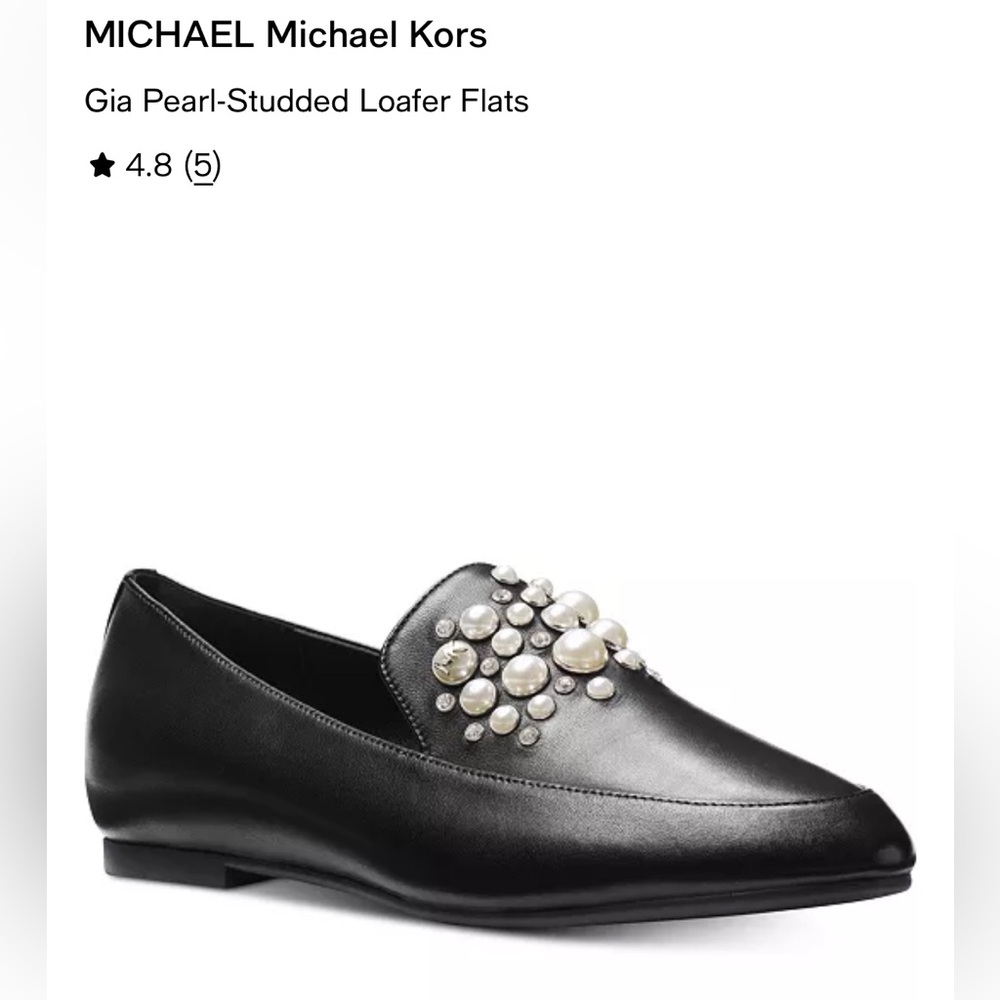 MICHAEL Michael Kors Gia Pearl-Studded Flats